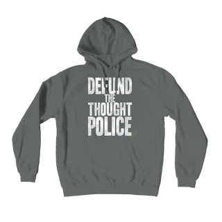Buy dark-grey Defund the Thought Police Premium Adult Hoodie