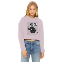 Wear the Mask Ladies Cropped Raw Edge Hoodie