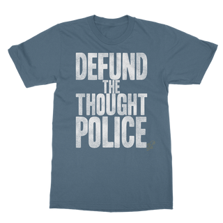 Buy indigo-blue Defund the Thought Police Classic Adult T-Shirt