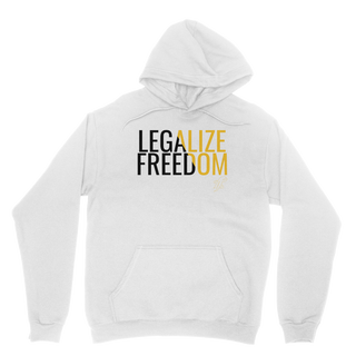 Buy white Legalize Freedom Classic Adult Hoodie