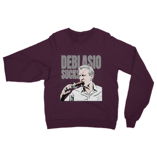 Buy burgundy DiBlasio Sucks Classic Adult Sweatshirt