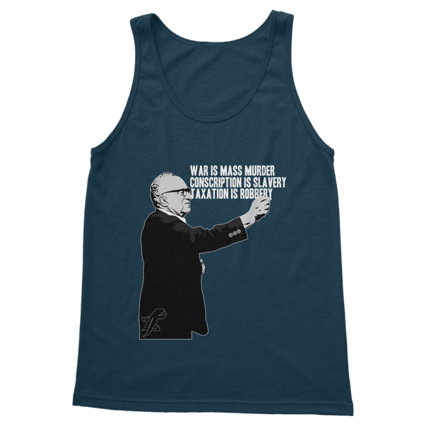 Taxation is Robbery Rothbard B&W Classic Women's Tank Top