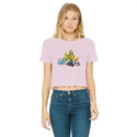 Lobsta Origins Classic Women's Cropped Raw Edge T-Shirt