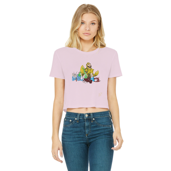 Lobsta Origins Classic Women's Cropped Raw Edge T-Shirt
