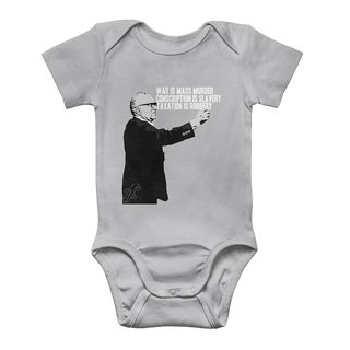 Buy light-grey Taxation is Robbery Rothbard B&W Classic Baby Onesie Bodysuit
