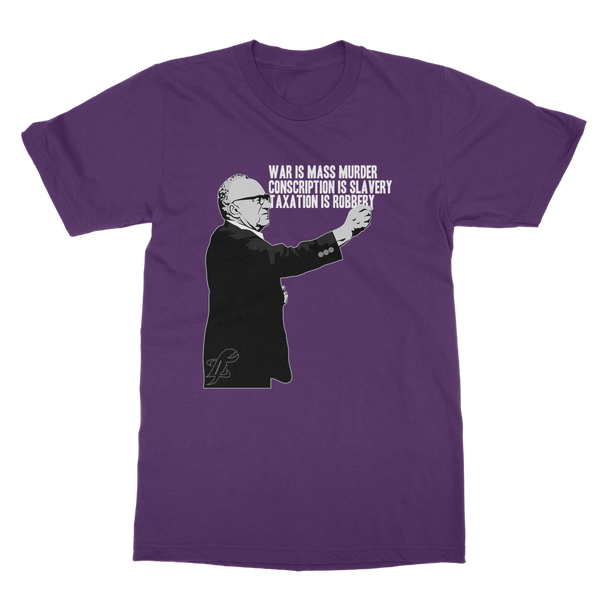 Taxation is Robbery Rothbard B&W Classic Adult T-Shirt