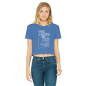 Fuck Around and Find Out Classic Women's Cropped Raw Edge T-Shirt
