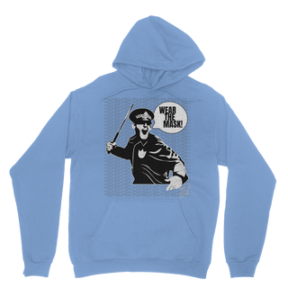 Buy light-blue Wear the Mask Classic Adult Hoodie