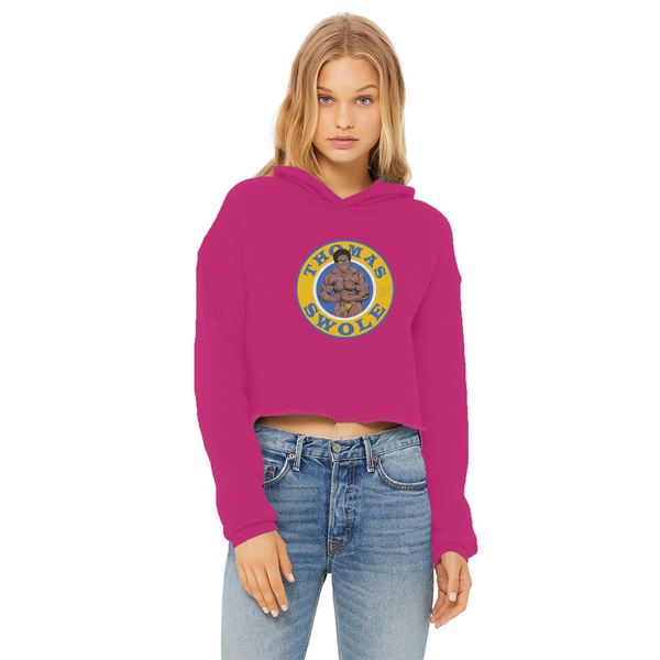 Thomas Swole Ladies Cropped Raw Edge Hoodie
