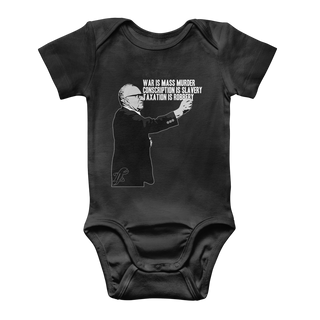 Taxation is Robbery Rothbard B&W Classic Baby Onesie Bodysuit