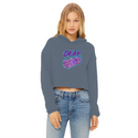 Okay Bundle-o-sticks Ladies Cropped Raw Edge Hoodie