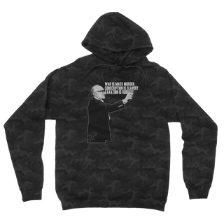 Taxation is Robbery Rothbard B&W Camouflage Adult Hoodie