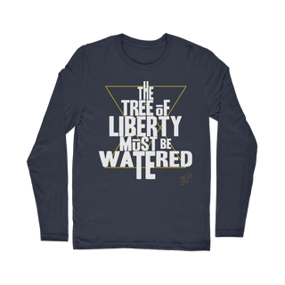 Buy navy The Tree Must Be Watered Classic Long Sleeve T-Shirt