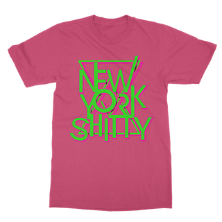 Buy hot-pink New York Shitty Retro Classic Adult T-Shirt