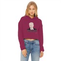 C’mon Man Biden Ladies Cropped Raw Edge Hoodie