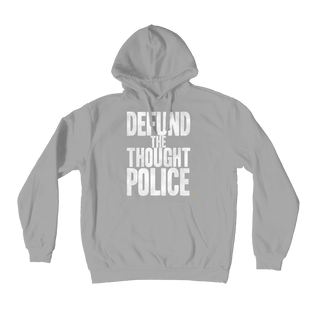 Buy light-grey Defund the Thought Police Premium Adult Hoodie