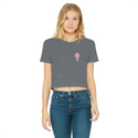 Obey. Submit. Comply. Ice cream Classic Women's Cropped Raw Edge T-Shirt