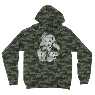 Read Mises Not Marx Camouflage Adult Hoodie