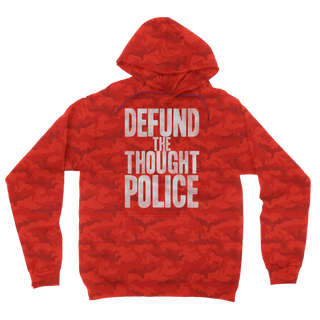 Buy red-camo Defund the Thought Police Camouflage Adult Hoodie