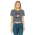 Disobey Your Global Tyrant Trudeau Classic Women's Cropped Raw Edge T-Shirt