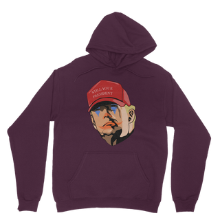 Buy burgundy Joker Trump Classic Adult Hoodie