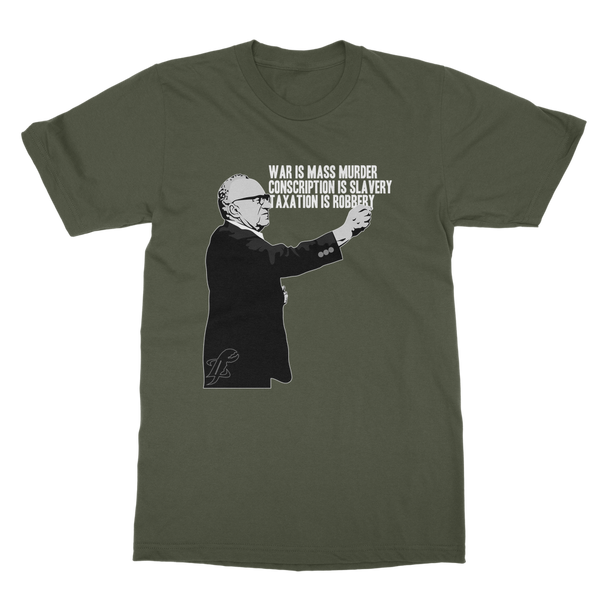 Taxation is Robbery Rothbard B&W Classic Adult T-Shirt