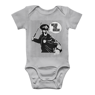 Buy light-grey Wear the Mask Classic Baby Onesie Bodysuit