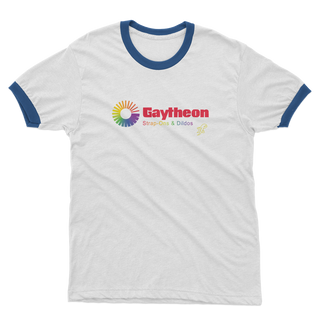 Buy white-royal-blue Gaytheon Adult Ringer T-Shirt
