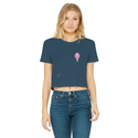 Obey. Submit. Comply. Ice cream Classic Women's Cropped Raw Edge T-Shirt
