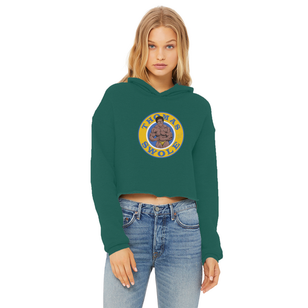 Thomas Swole Ladies Cropped Raw Edge Hoodie