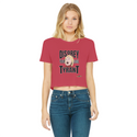 Disobey Your Global Tyrant Hillary Classic Women's Cropped Raw Edge T-Shirt