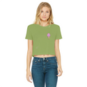 Obey. Submit. Comply. Ice cream Classic Women's Cropped Raw Edge T-Shirt