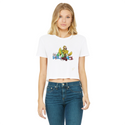 Lobsta Origins Classic Women's Cropped Raw Edge T-Shirt