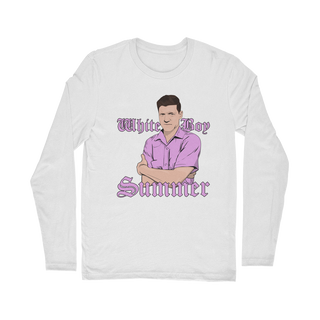 Buy white White Boy Summer Classic Long Sleeve T-Shirt