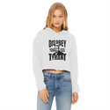 Disobey Cuomo Ladies Cropped Raw Edge Hoodie