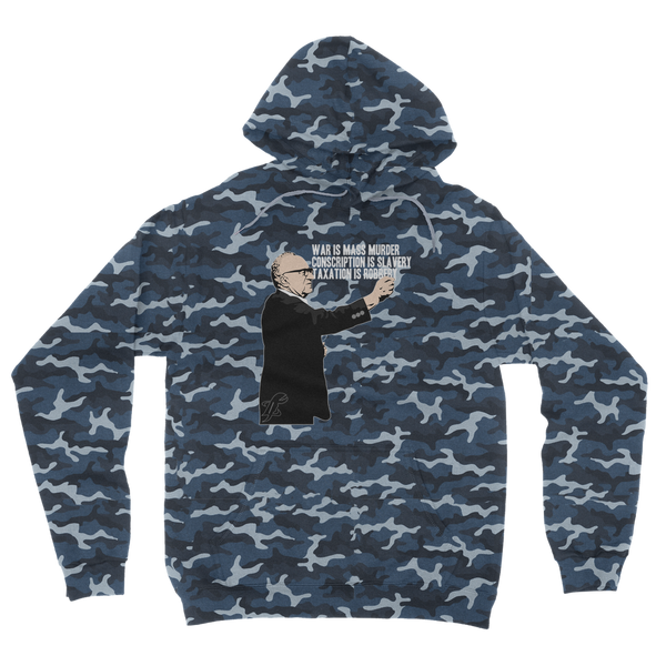 Taxation is Robbery Rothbard Camouflage Adult Hoodie