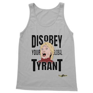 Buy light-grey Disobey Your Global Tyrant Hillary Classic Adult Vest Top