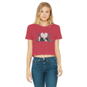 They Lie Classic Women's Cropped Raw Edge T-Shirt