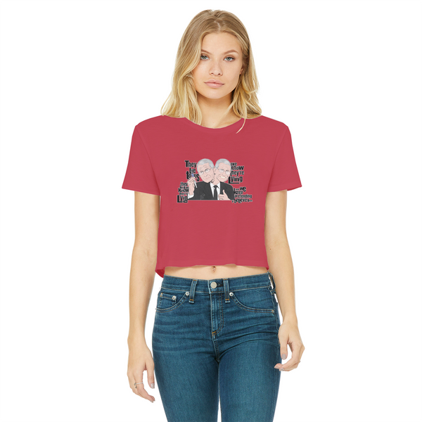 They Lie Classic Women's Cropped Raw Edge T-Shirt