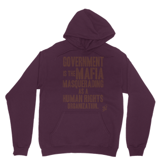 Buy burgundy Government is the Mafia Classic Adult Hoodie