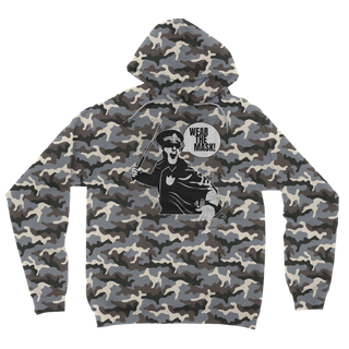 Buy grey-camo Wear the Mask Camouflage Adult Hoodie