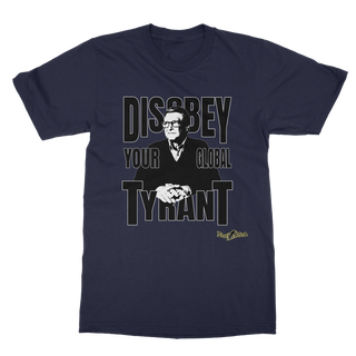 Buy navy Disobey Gates Classic Adult T-Shirt