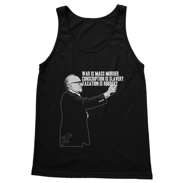 Taxation is Robbery Rothbard B&W Classic Women's Tank Top