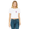 Obey. Submit. Comply. Ice cream Classic Women's Cropped Raw Edge T-Shirt