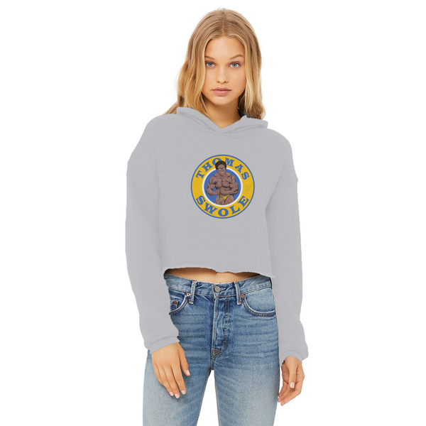 Thomas Swole Ladies Cropped Raw Edge Hoodie