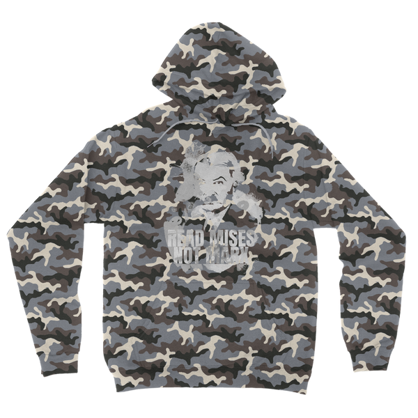 Read Mises Not Marx Camouflage Adult Hoodie