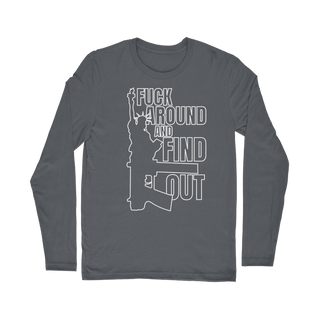 Buy dark-grey Fuck Around and Find Out Classic Long Sleeve T-Shirt