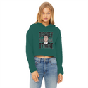 Disobey Newsome Ladies Cropped Raw Edge Hoodie