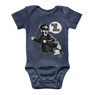 Buy navy Wear the Mask Classic Baby Onesie Bodysuit