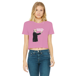 Buy azalea Taxation is Robbery Rothbard Classic Women's Cropped Raw Edge T-Shirt